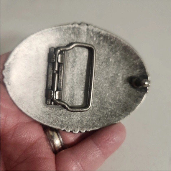 VTG American Eagle Flying Sunrise American Flag Metal Belt Buckle Cowboy Western - Picture 2 of 3